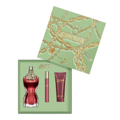 JEAN PAUL GAULTIER LA BELLE 3 PCS SET FOR WOMEN: 3.3 EAU DE PARFUM SPRAY + 2.5 BODY LOTION + 0.3 EAU DE PARFUM SPRAY