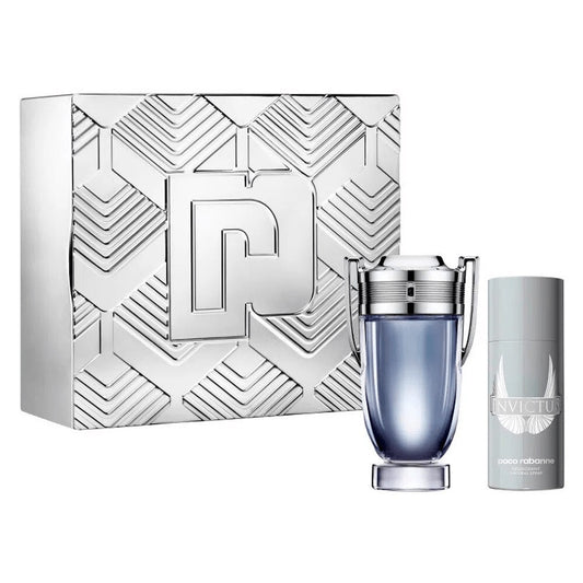 Paco rabanne invictus 2 pcs set for men: 6.8 eau de toilette spray + 5.1 deodorant spray