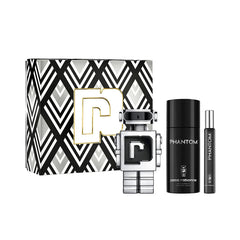 Paco rabanne phantom 3 pcs set for men: 3.4 eau de toilette spray + 5 oz deodorant spray +  0.34 eau de toilette spray